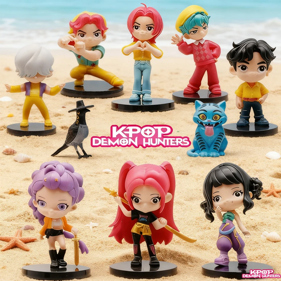 10 قطعة/المجموعة Q KPop شيطان الصيادين نجم رومي ميرا زوي الاكريليك البلاستيكية عمل الشكل لعبة أنيمي تمثال دمية لمحبي هدية عيد ميلاد #1