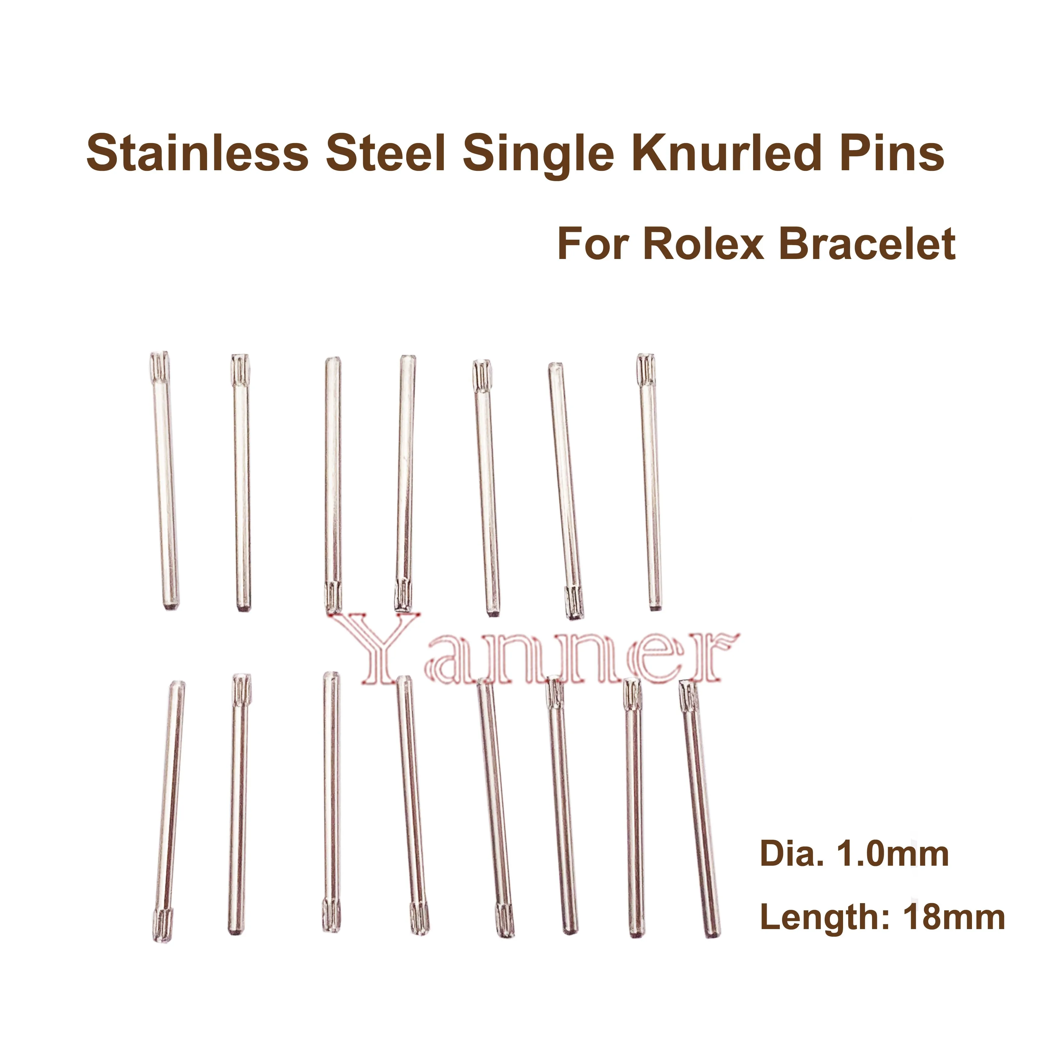 Total of 300pcs Stainless Steel Single Knurled Pins Replacement for Rolex Bracelet Watch Accessories