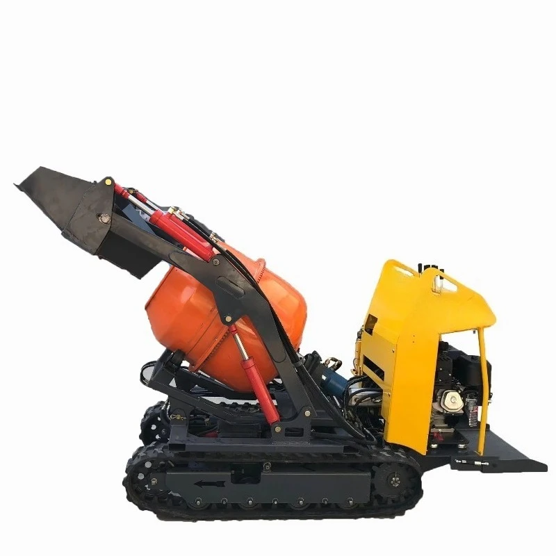 Concrete Mix Machine With Pump Efficient Self Loading Mini Concrete Mixer Truck Mobile Portable Building Mixing Equipment