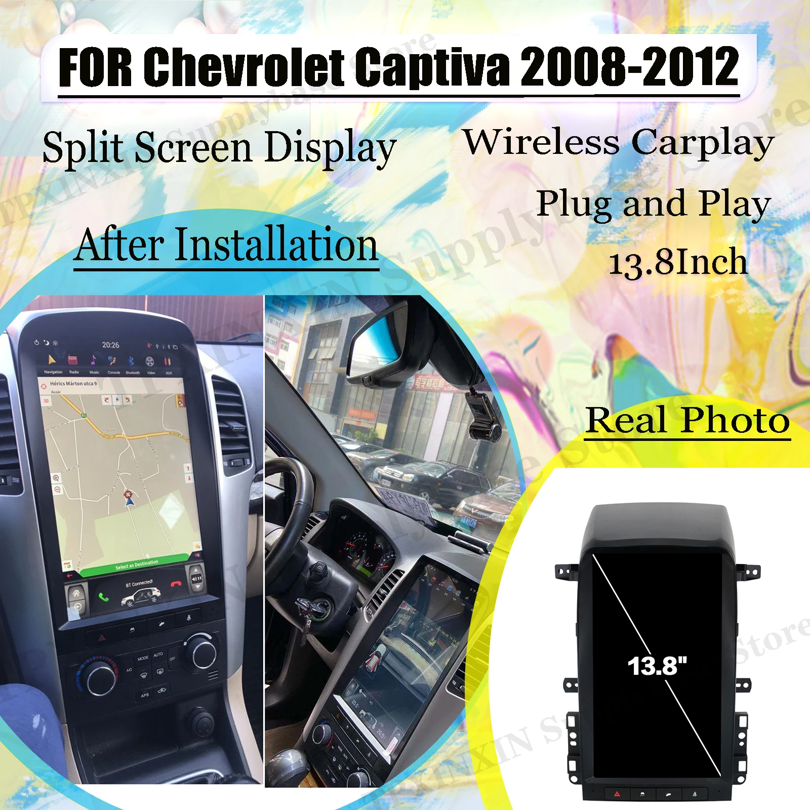 

Qualcomm Screen Android Auto For Chevrolet Captiva 2008 2009 2010 2011 2012 Radio Receiver Audio Stereo GPS Navigation Head Unit