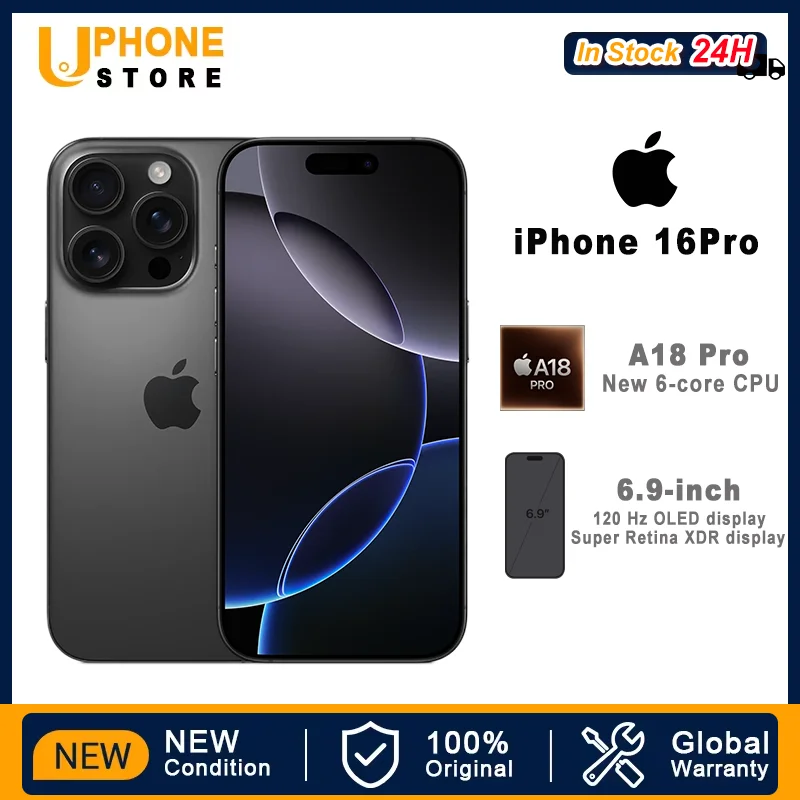 

Смартфон iPhone 16 Pro Max, 6,9 дюйма, 120 Гц, OLED, HDR, IP68