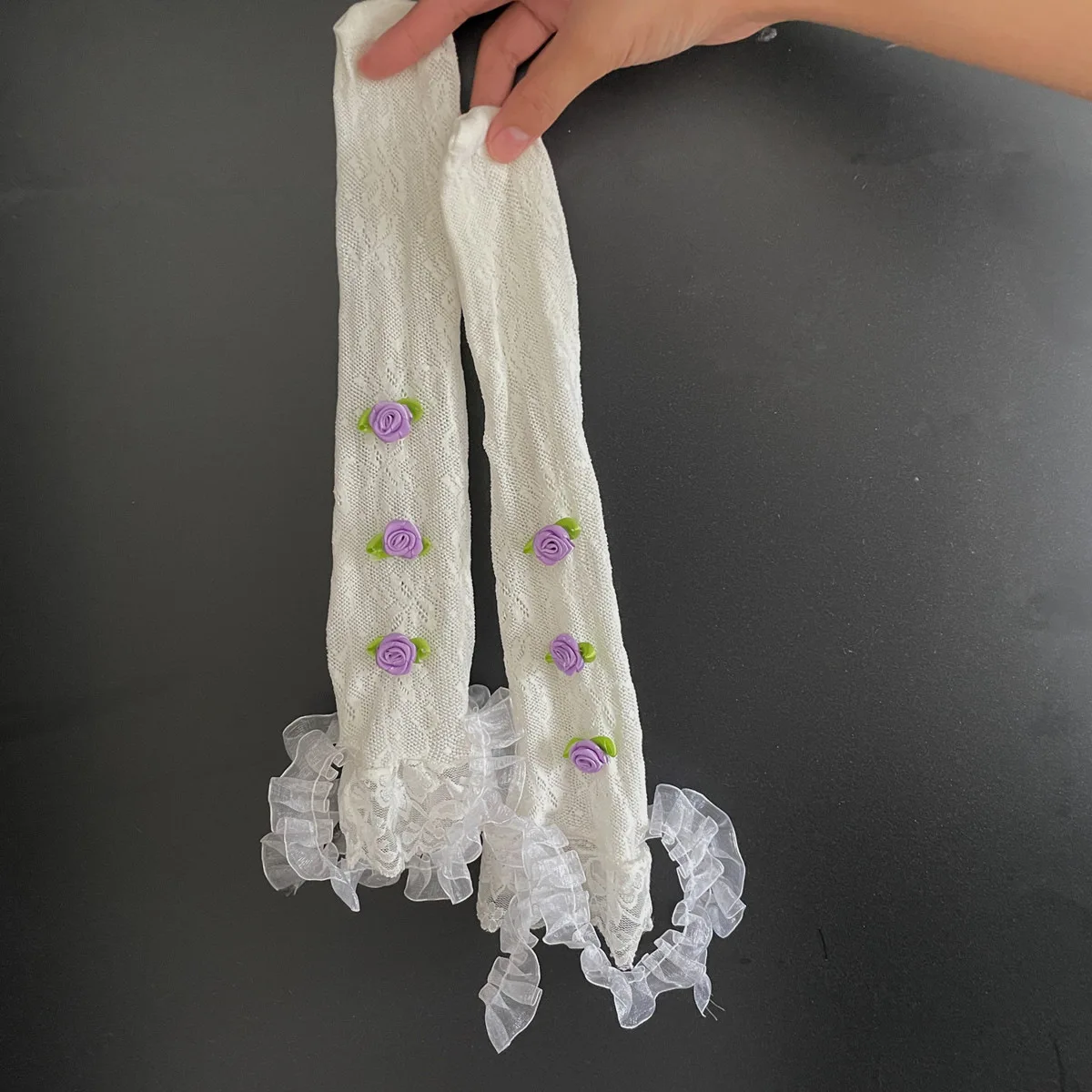 New Arrival: Niche-designed Girls’ Lace Mid-calf Socks — Lightweight Summer Mesh Socks with Japanese-style Openwork and Ruffled