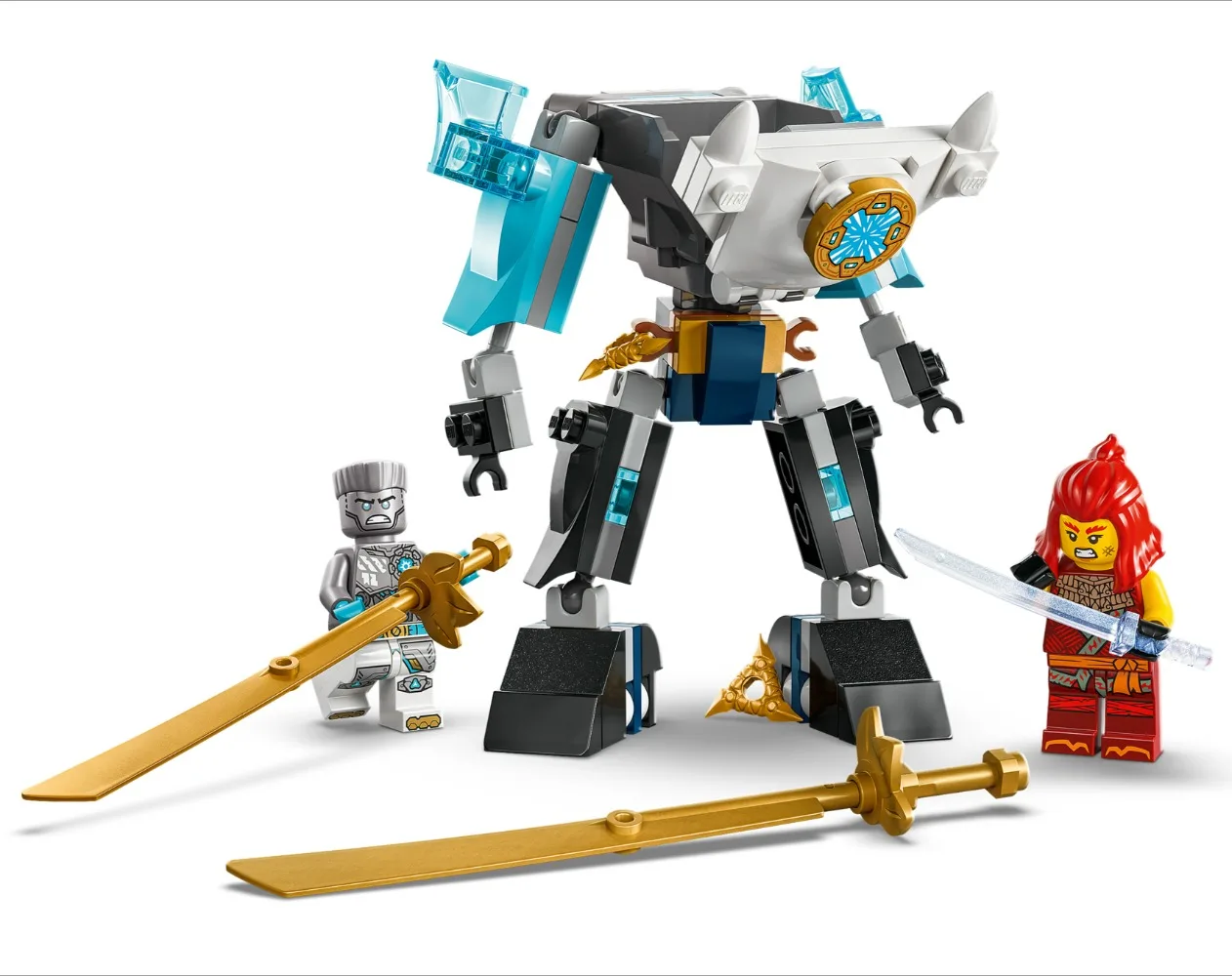 ليغو ®   نينجاجو ®   بدلة معركة Zane Mech 71827 NINJAGO Dragons Rising 3 شخصيات مصغرة للأطفال من سن 6 سنوات فما فوق هدية عيد ميلاد 92 قطعة