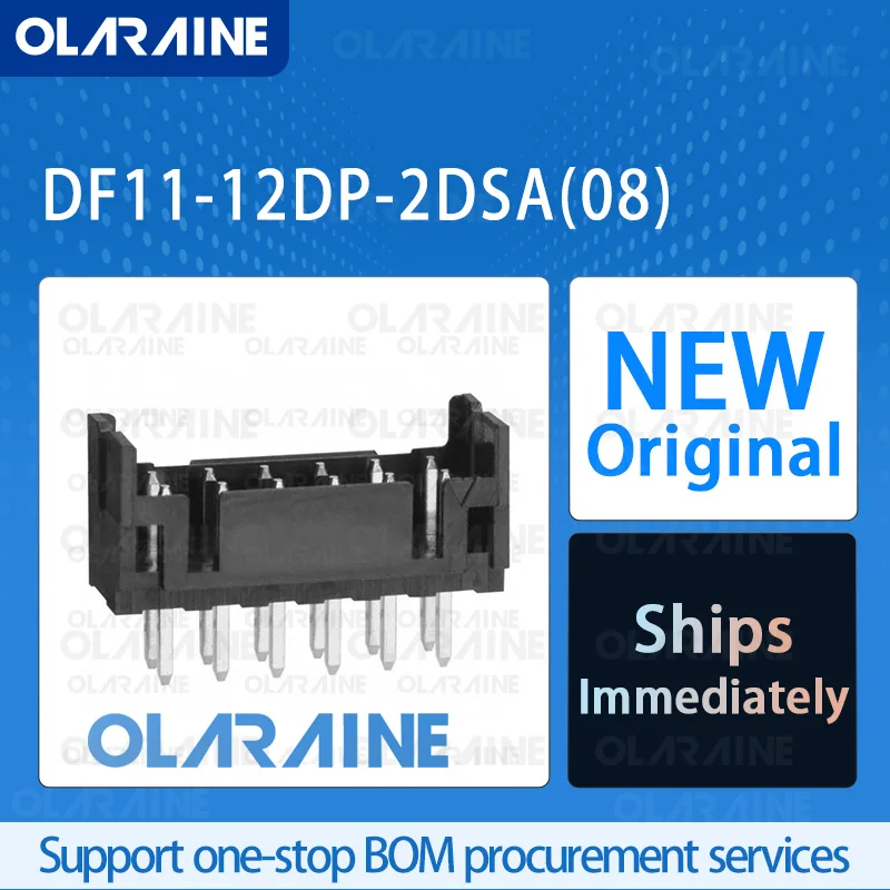 50/200/500Pcs DF11-12DP-2DSA(08) 100% brand new and original IC chip Headers and wire housings Connector 12 Position 2 A