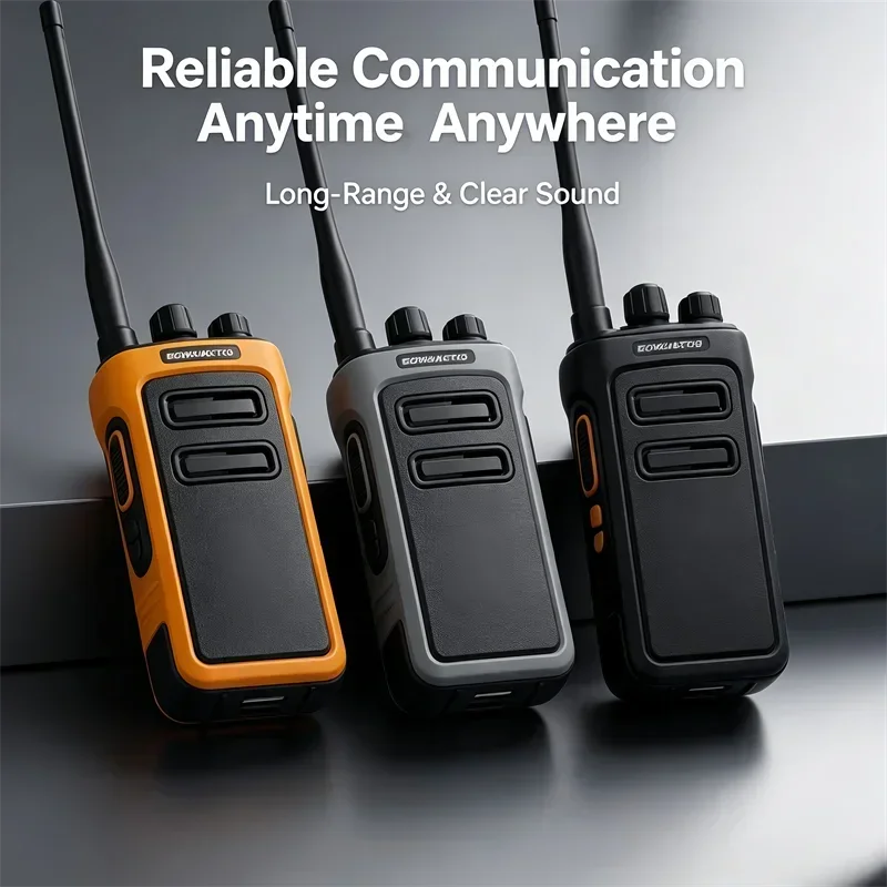 Portable Long Range Walkie Talkie Two-Way Radio Rechargeable with Long Standby Fast Charging VOX Hands-Free Call Feature