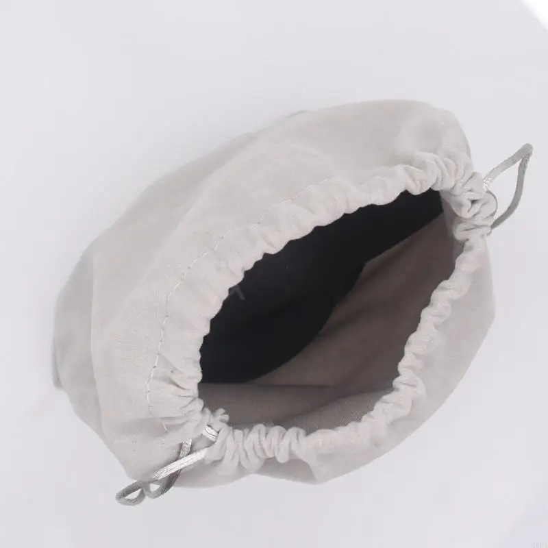 Q6PA Universal Earphone Earphone Travel Bag Friendly Bag สำหรับหูฟัง Protector Double Drawstring ปิดถุงเก็บข้อมูล