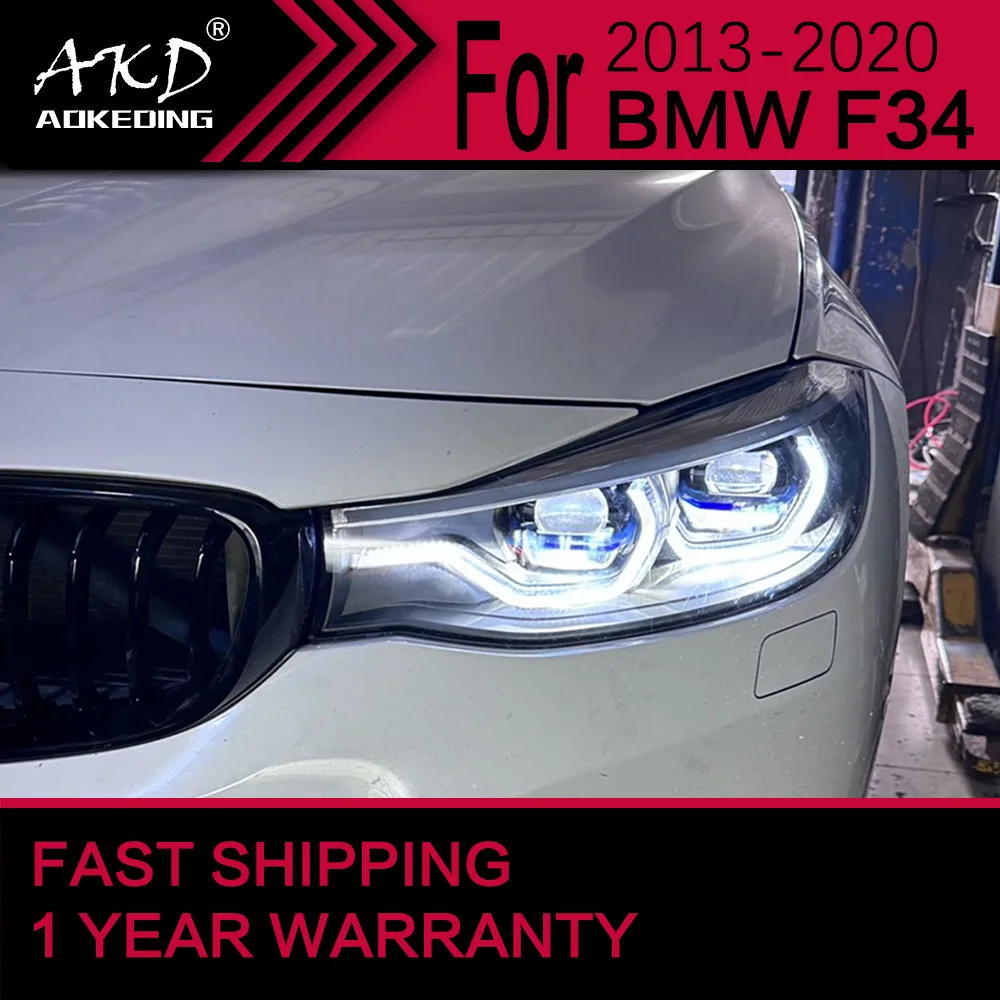 

2 PCS Car Lights for BMW F34 3 series 3GT LED Headlight 2013-2020 Head Lamp Drl Projector Lens Automotive Accessories