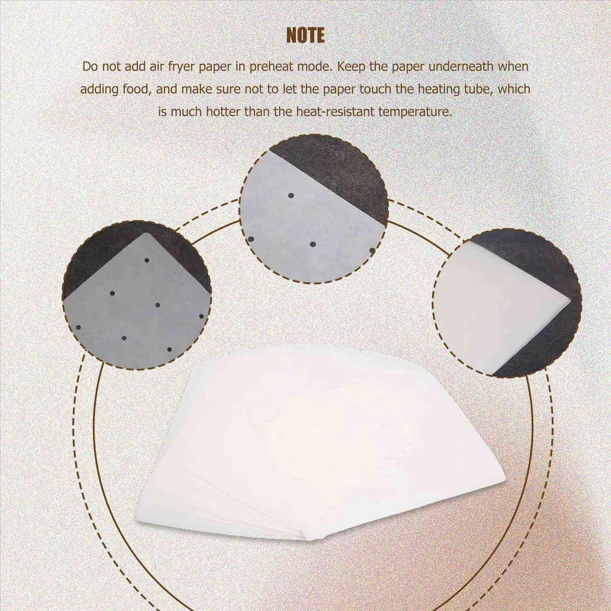 【ELEVATE LIFE】100 Pcs Air Fryer Parchment Liner,Perforated Square Air Fryer Liner for Foodi Grill 5 in 1 AG301 Dual Air Fryer AB