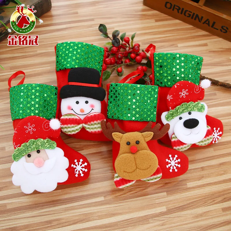 

Christmas decorations Christmas socks Children's Christmas tree hanging decorations Old man Snowman Deer Bear Christmas socks