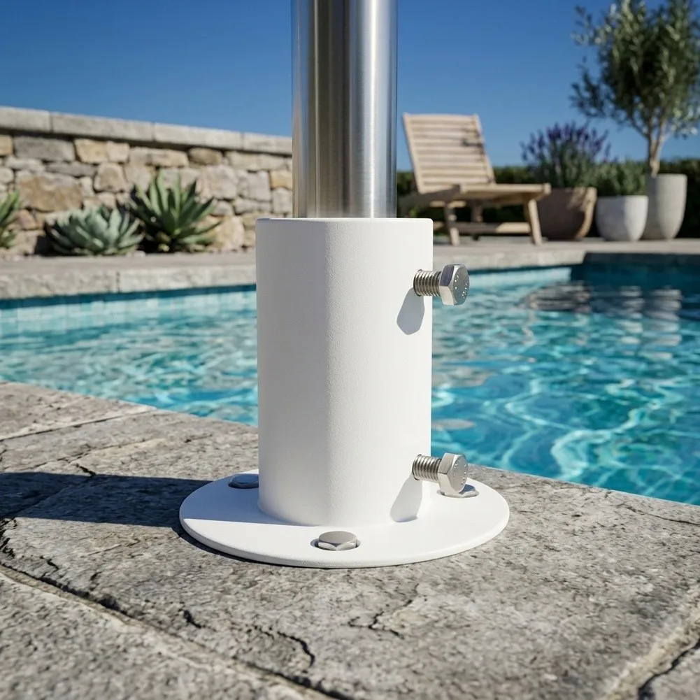 For Premium Aluminum Deck Anchor Flange for Inground Pool Ladder Installation Without Additional Tools Required