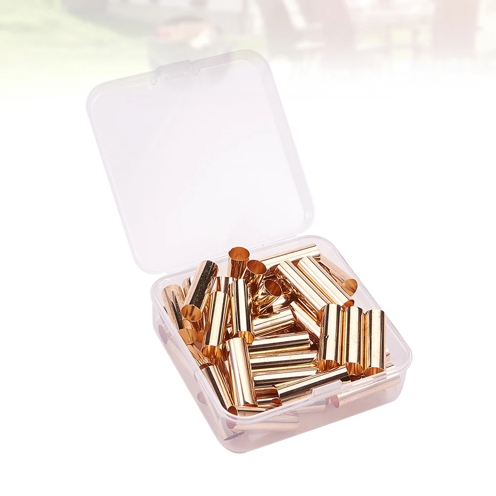 50 個の銅チューブビーズ DIY ジュエリー作成アクセサリー耐久性のある金属素材ブレスレットネックレスアンクレット工芸品に適しています