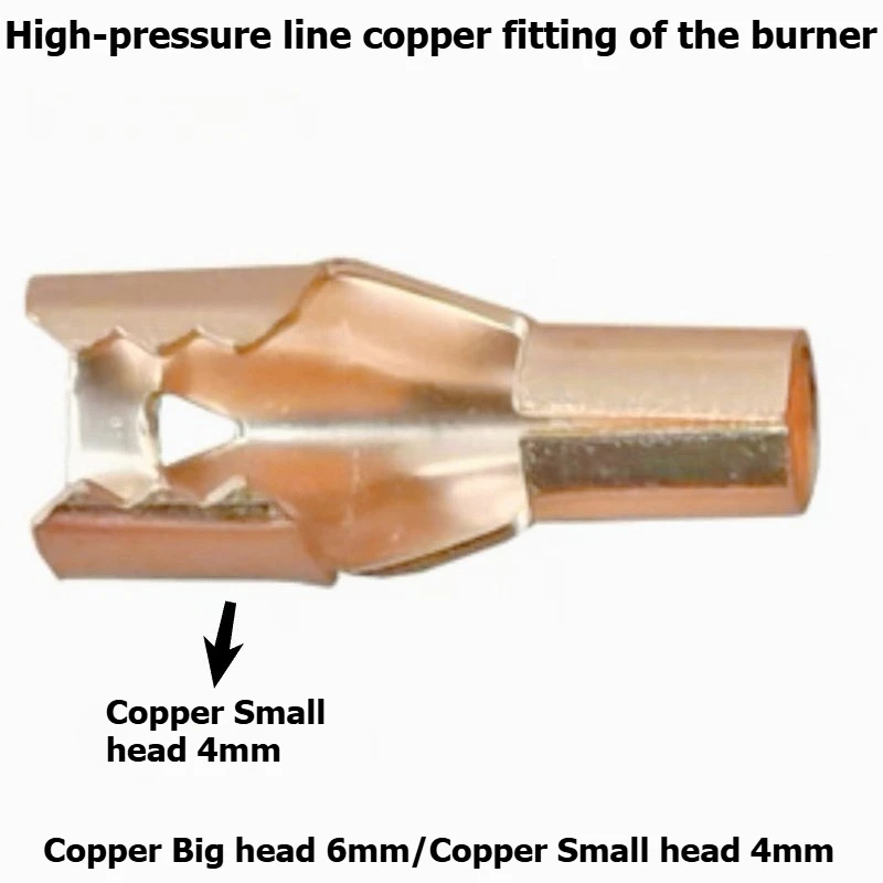 Ignition terminal of the high-pressure package of the burner, ignition electrode, spark plug, copper connector