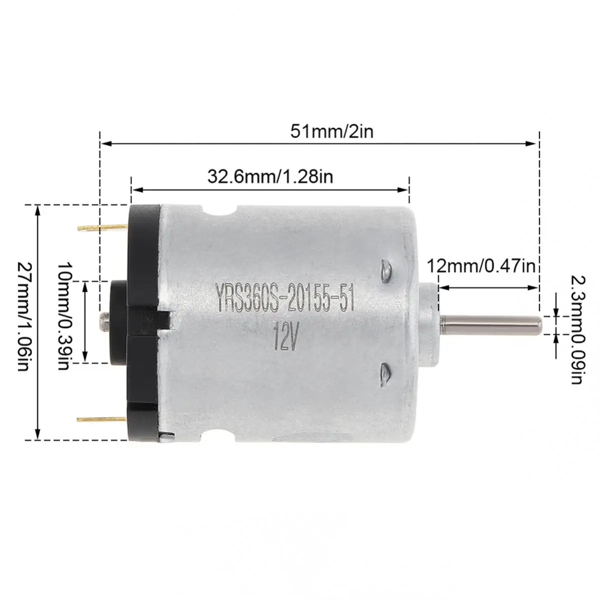 Fine model RS360 DC Motor 12V 12000RPM High Speed Carbon Brush Micro Motor for DIY Toys Hair Dryer Electric Fans