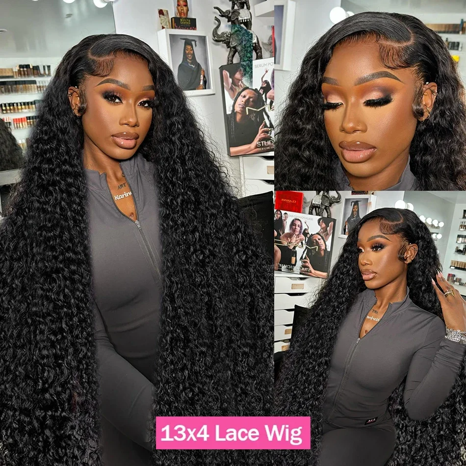 Curly Wigs 13x6 HD Lace Front Human Hair Wigs For Women Pre Plucked Brazilian Deep Wave 4x4 HD Lace Frontal Wigs 100% Human Hair