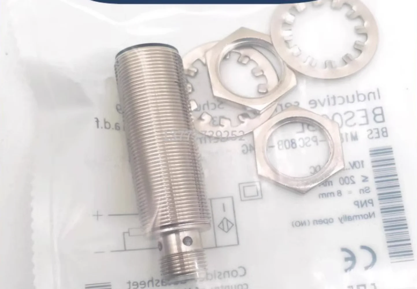 

2 шт. BES008L BESM18MI-PSC80B-S04G вставной бесконтактный переключатель PNP, нормально открытый металлический датчик