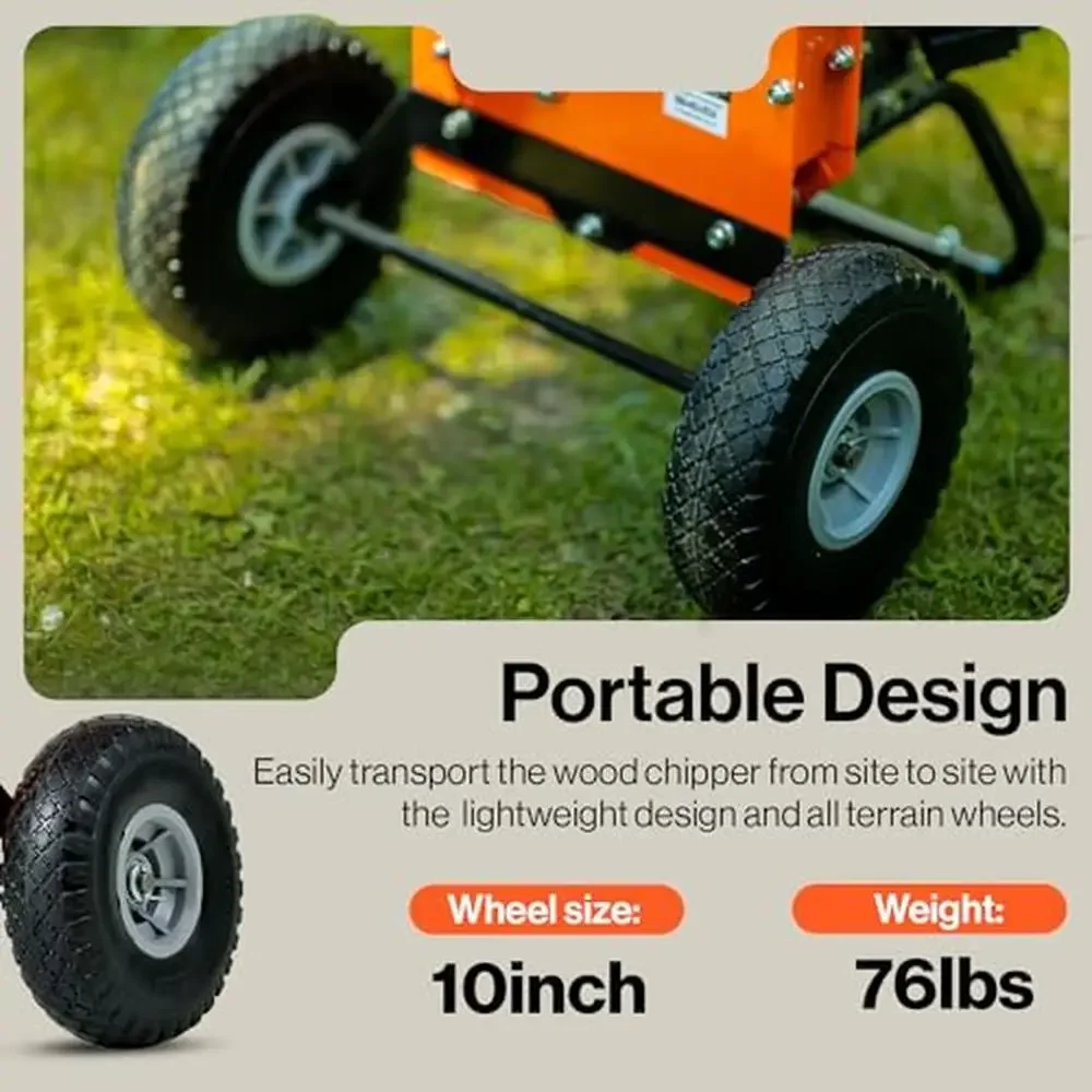 Picador de madeira triturador mulcher resistente 7hp design compacto 3 "Polegada capacidade máxima guia de descarga vertical 3600rpm picador de madeira