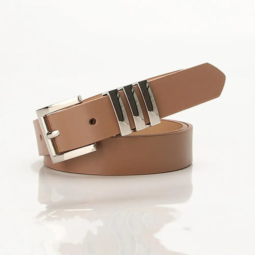 High-quality Women Belt Stylish Women's Square Buckle Belt with Adjustable Length Multi Holes Design for Jeans for Versatile