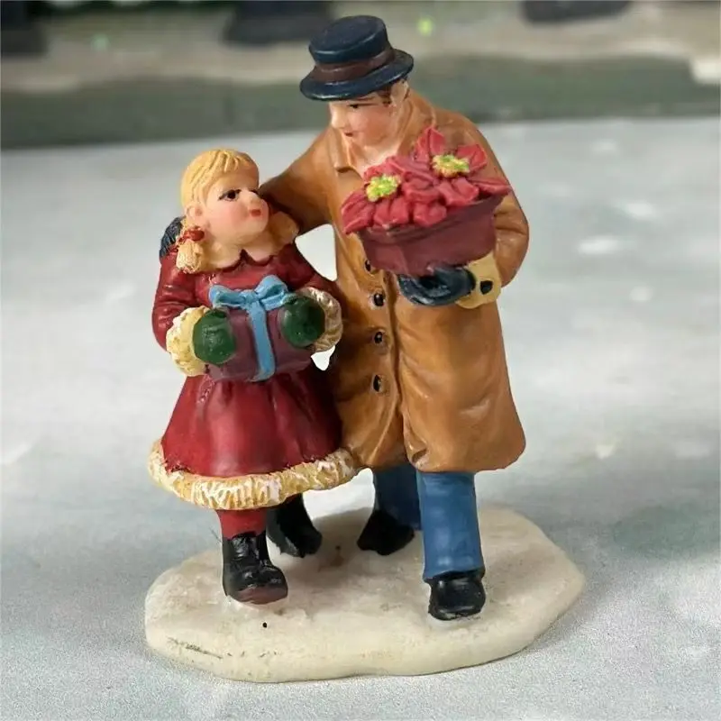 Resin figure mental psychological sand table game box court therapy father and daughter