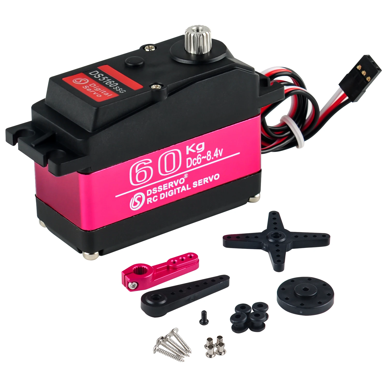 DS5160 8.4V High Voltage Digital Servo 60KG Waterproof Metal Steering Gear for 1/5 1/10 RC Baja Car