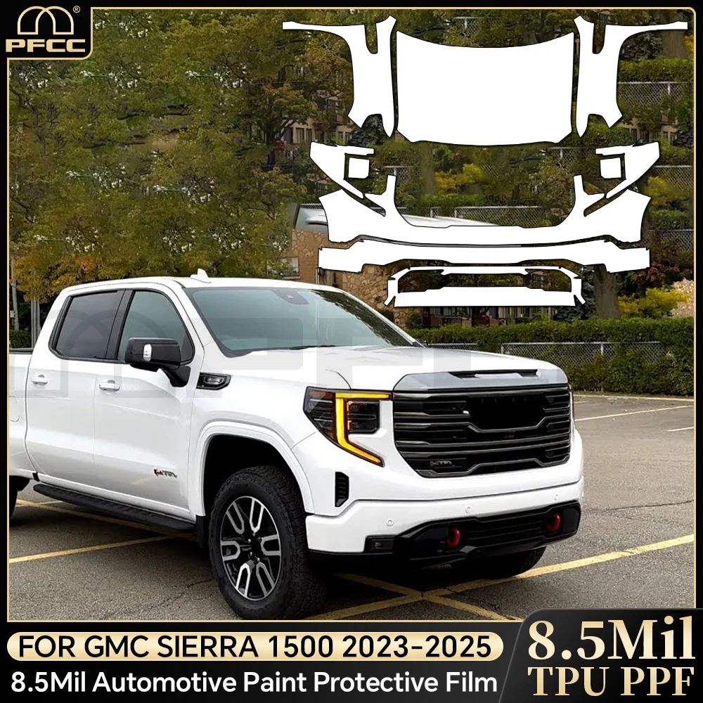TPU For GMC Sierra 1500 2023-2025 Paint Protection Film Pre-cut PPF Anti-Scratch Car Clear Bra Resistant Repairable Invisible