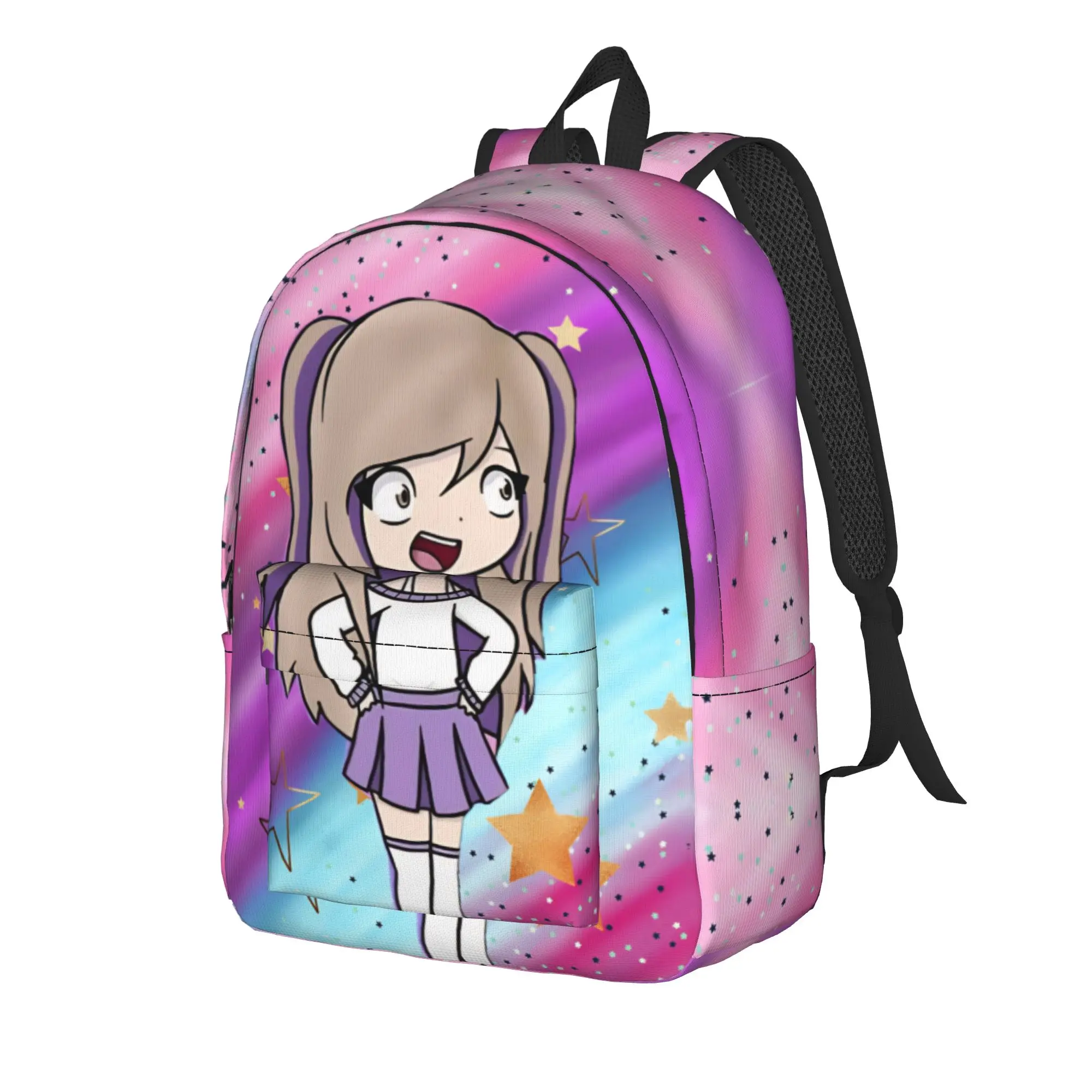 Dense Real Mix Collage Lyna Vallejos  Casual Backpack Outdoor Student Business  Daypack Laptop Computer Shoulder Bag