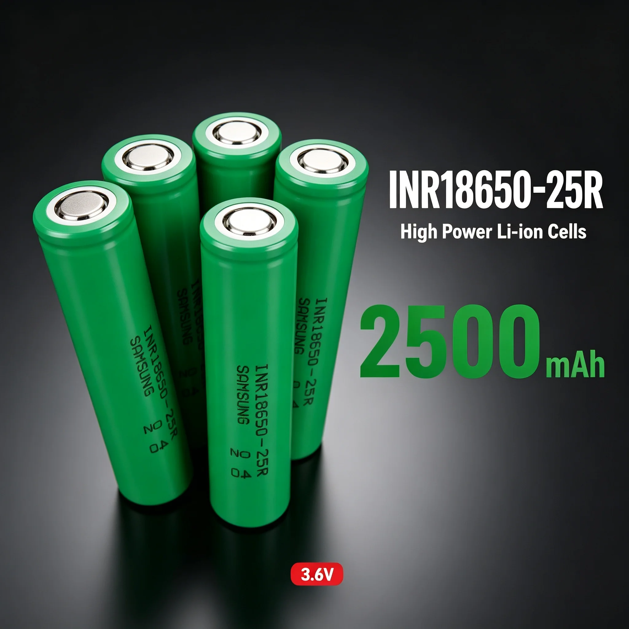 Batteria al litio ricaricabile 18650 INR18650-25R, 2500mAh, 3,6V, 20A, ad alta capacità di scarica, ideale per pacchi batteria fai-da-te, utensili elettrici e scooter. Disponibile in magazzino in UE,