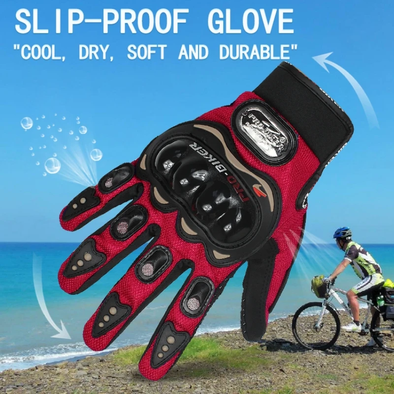 

Motorcycle Gloves Moto Touch Screen Breathable Motorbike Racing Riding Bicycle Protective Gloves Summer Men Gloves
