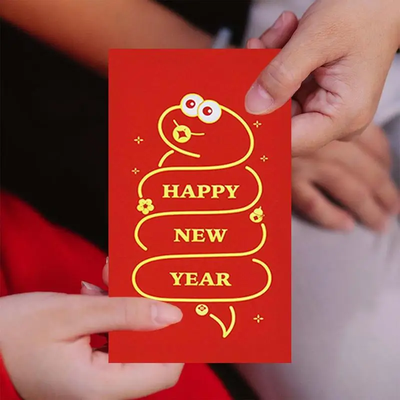 Chinese New Year 2025 Red Envelopes Year Of Snake Red Pocket Money Gift Envelope Wedding Gift Bag Good Luck Hong bao Supplies