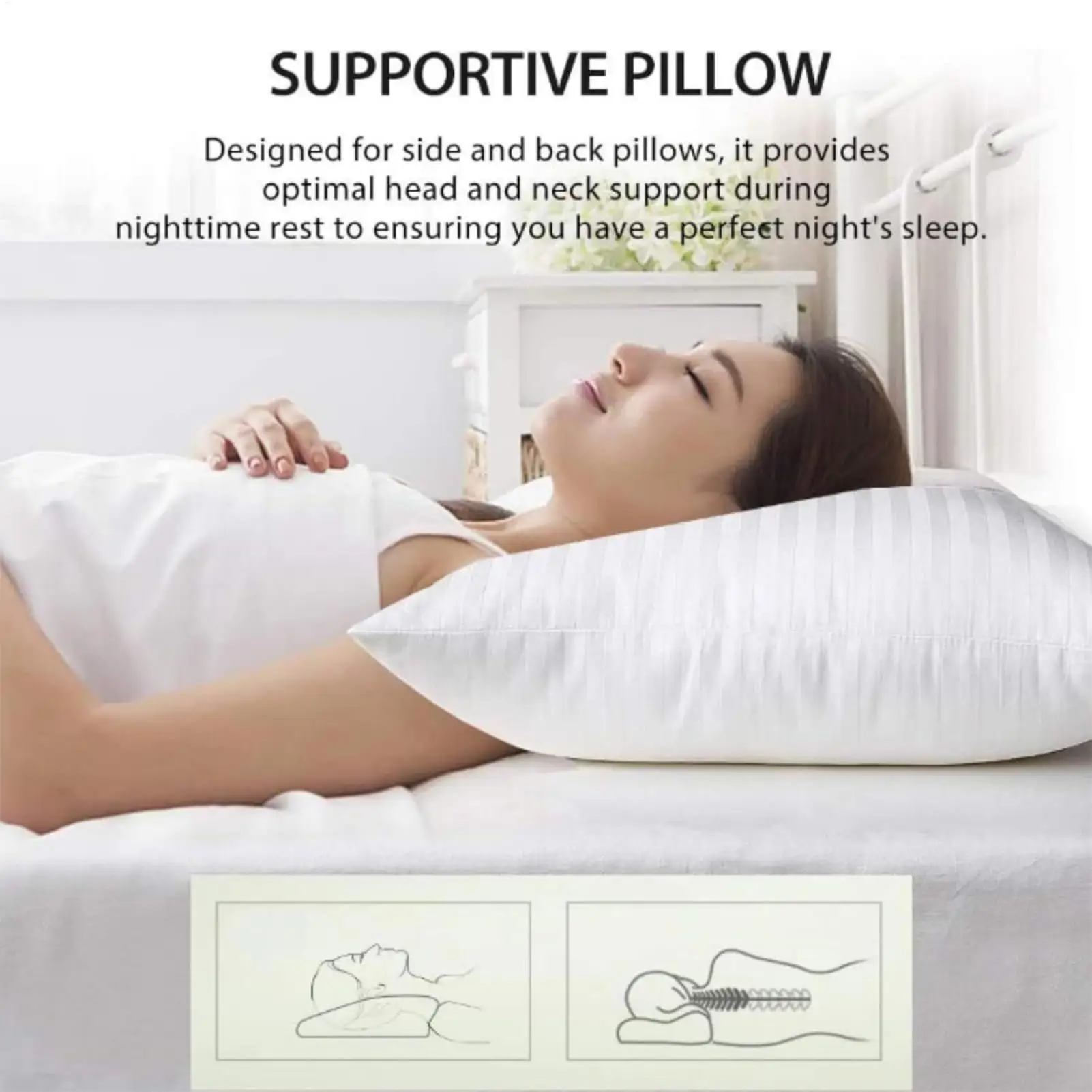 Anti-Snoring Pillows Comfortable Neck Cushion Sleeping Support Pillows For Men Women Boys Girls Youth Teens Wife Husband Son