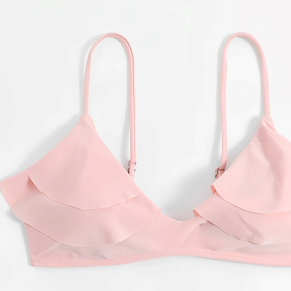 2025 Brazilian Strappy Thong Bikinis Ruffle Swimsuit Women Swimwear Female Bathers Bathing Swimming Swim Suit Beachwear Summer