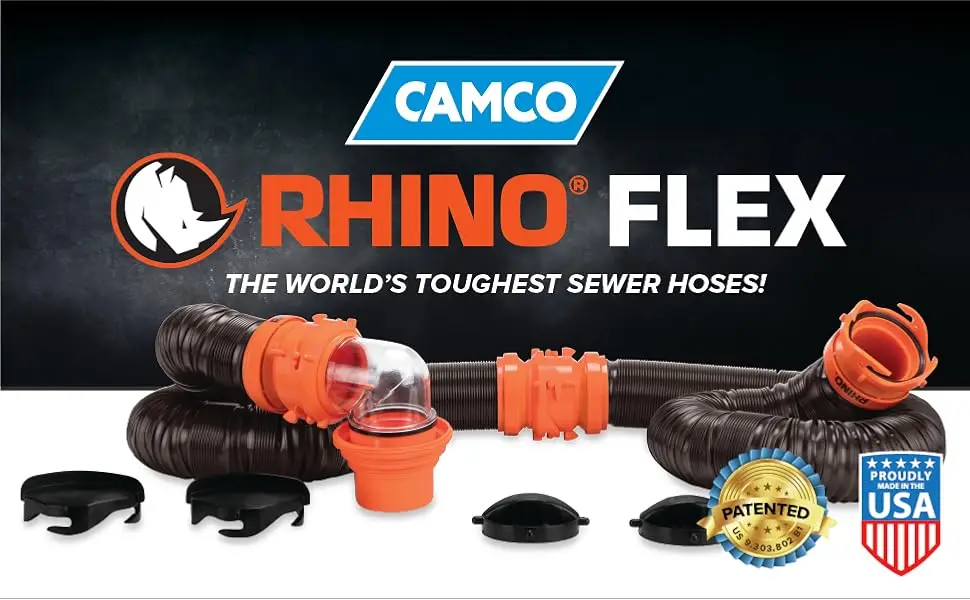 Rhino Flex 20ft Sewer Hose Kit;Rhino Flex; 20ft RV Sewer Hose Kit;RV Sewer Hose Kit; RV sewer hose