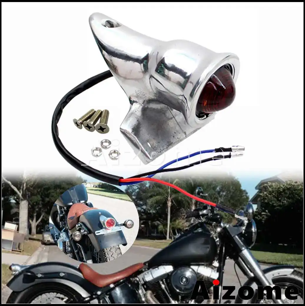 

Unviersal Motorcycle Crocker Tail LED Lights For Harley Chopper Bobber Sportster Softail Deuce Slim Rear Retro Brake Taillight