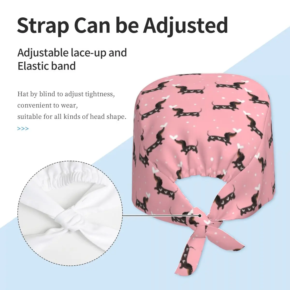 مخصص الكلب الألماني تنظيف قبعة العمل كول الرجال النساء السجق الكلاب فرك قبعة العمليات الجراحية قبعة ممرضة الدعك قبعة ممرضة