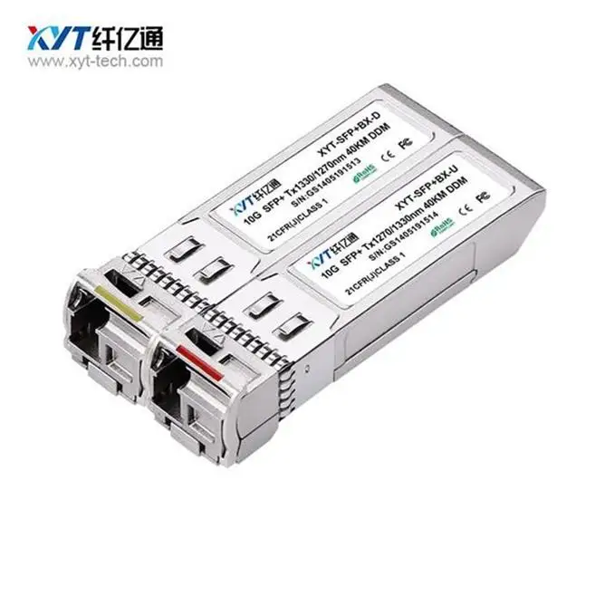 XYT 10G SFP+ BIDI Fiber Identifier 40km Single-mode Single-fiber 1270nm/1330nm (TX/RX) LC Connector