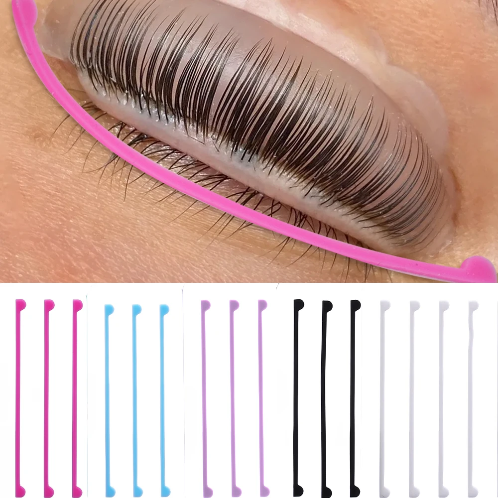 3 paia di cuscinetti per ciglia in Silicone Superfine Soft False Eye Lash bigodino patch Lash Extension Perm Eyelash Lift Shield Pad strumenti per il trucco