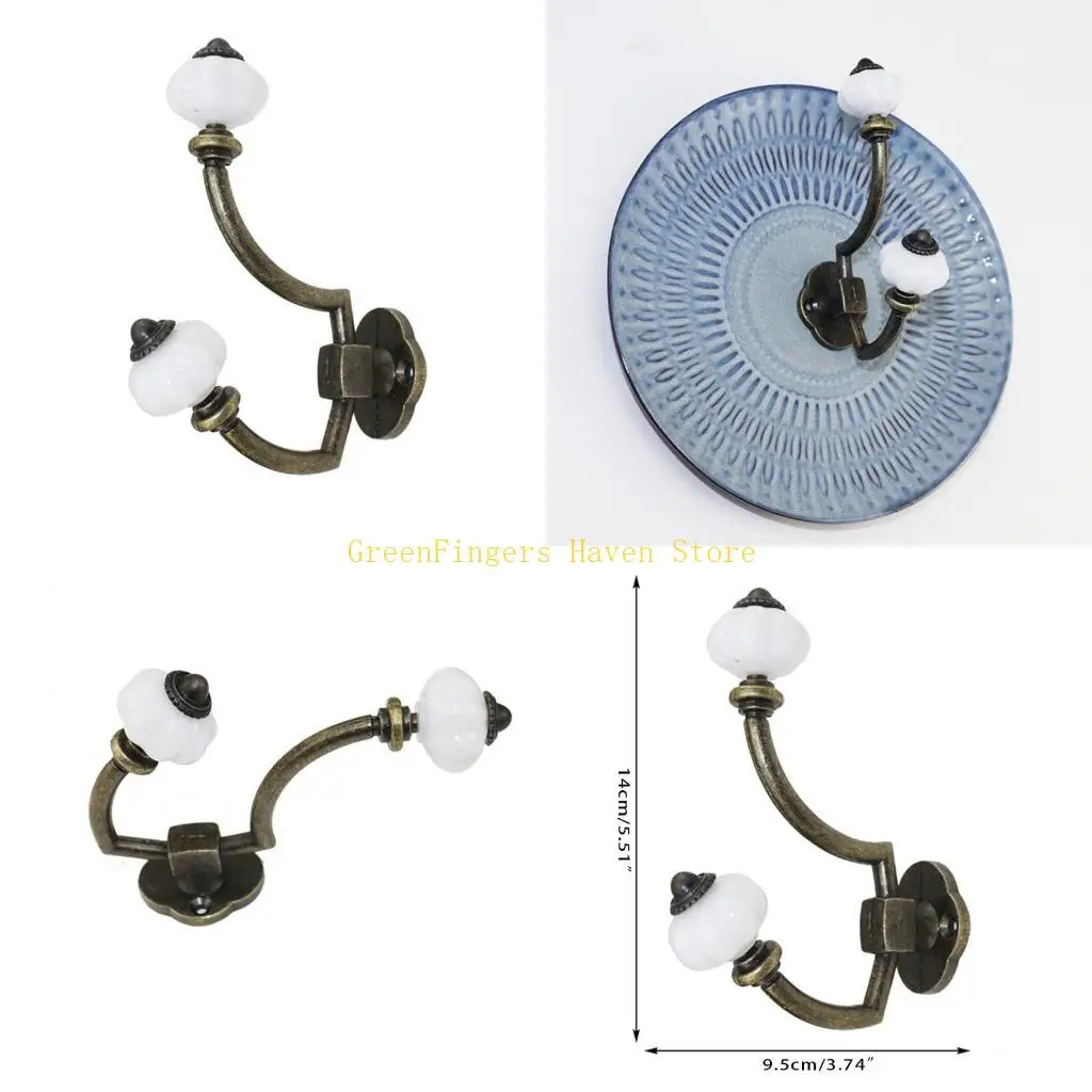 

F68D European Hanger Retro Bronze Coat Hooks Towel Holder Home Wall Heavy Duty Wall Hooks Rustproof Waterproof