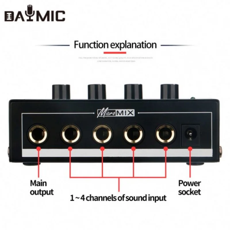 Portable Mini Turntable 12V Hifi Studios Musician Broadcasting Headphone Amplifier
