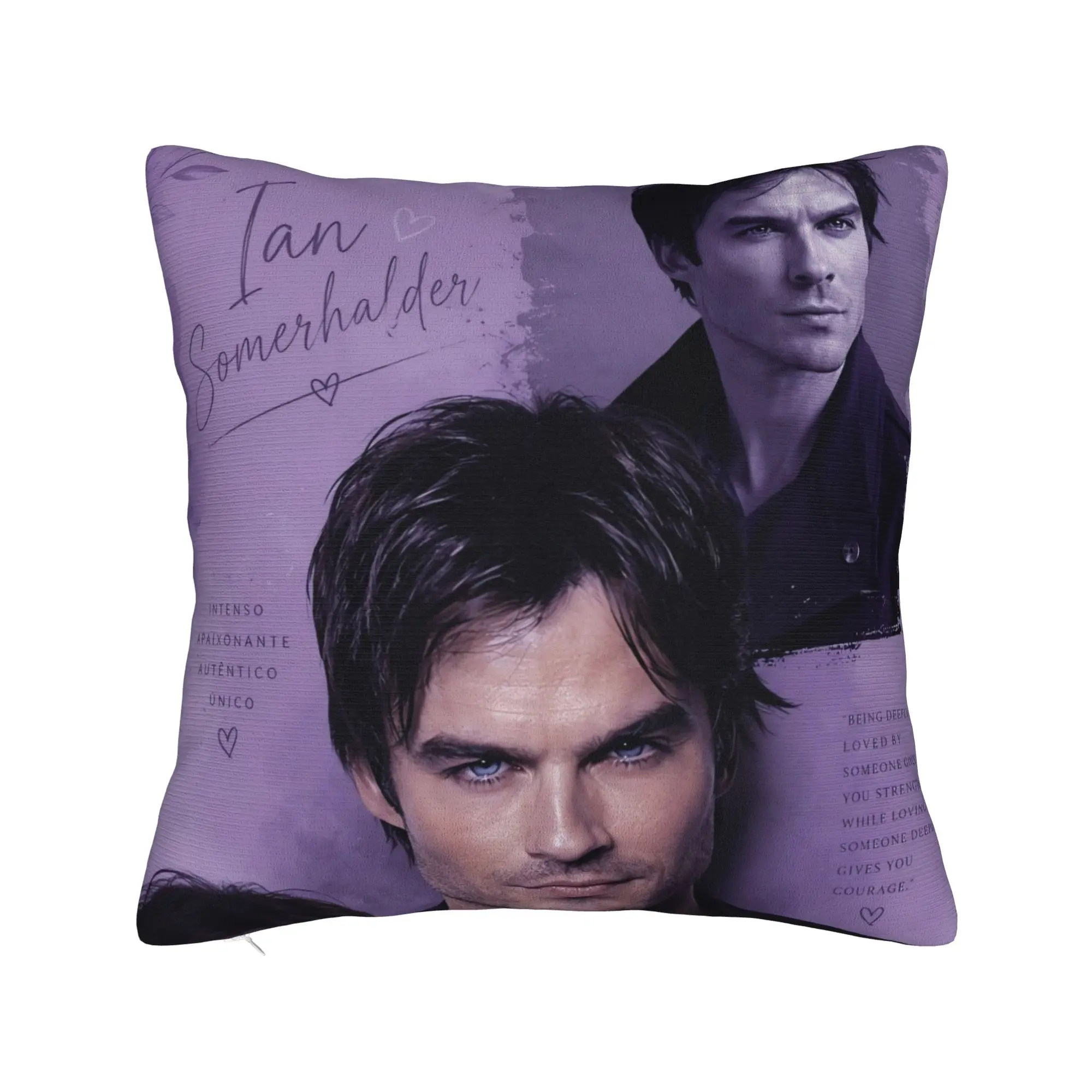 The Vampire Diaries Damon salvatore Pillow Case  Soft Pillow Cover For Living Room Chair Vintage Pillowcases