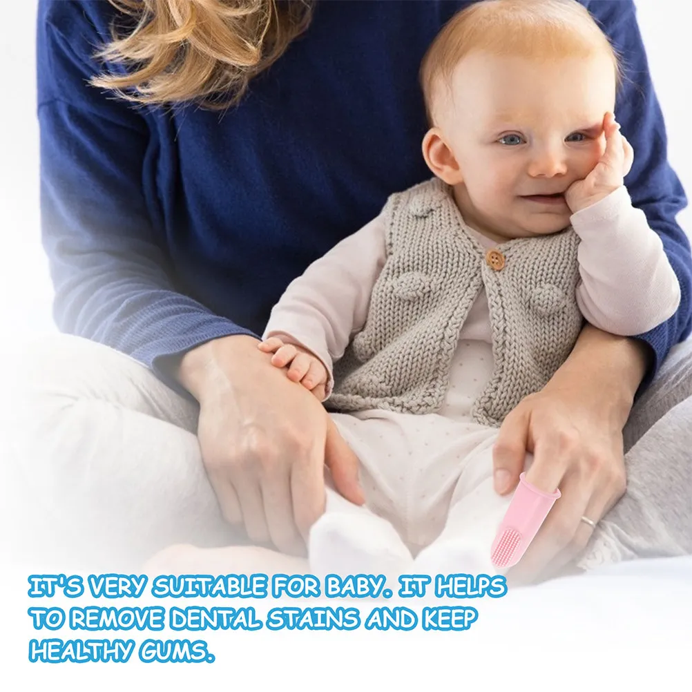 

Набор из 12 детских зубных щеток-напальчников из гибкого силикона для чистки зубов младенцев, безопасный и удобный инструмент для удаления остатков пищи, щетка для малышей