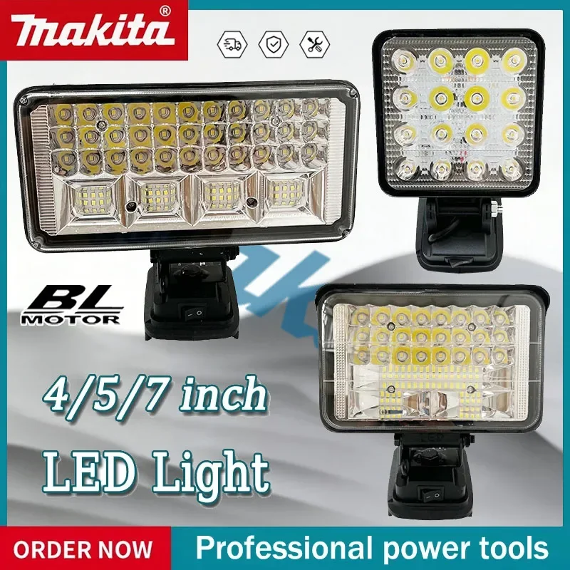 

Makita 4/5/7 дюймов светодиодный светильник портативные прожекторы для рыбалки беспроводной работы на открытом воздухе ручной аварийный инструмент светильник подходит для батареи 18 В