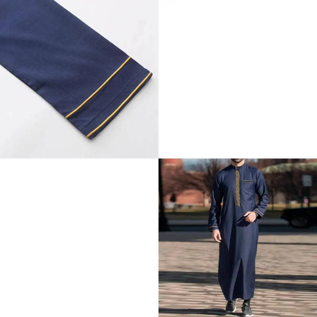 

Y3NE Retro Simple Muslims Dress Caftan Robe Long Sleeve Jubba Thobe Casual Zipper Hooded Long Sleeves Tunics Abaya Gift