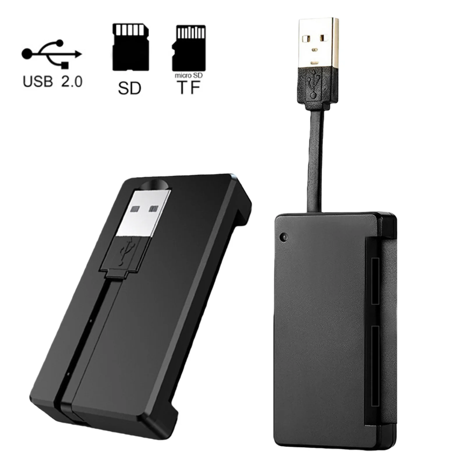 

Адаптер для карт памяти TF/SD, устройство для чтения карт Plug and Play, адаптер для карт памяти, поддерживающий карты памяти объемом до 2 ТБ для камер наблюдения и дронов.