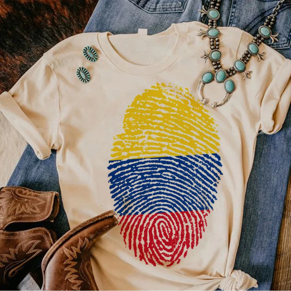 Colombia t-shirt female summer alternative  y2k scene  shirt cutecore aesthetic Retro summer