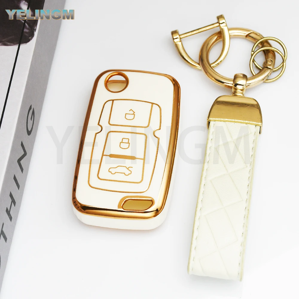 TPU 3 Button Car Key Cover Case for Geely Emgrand Ec7 EU 7 EU7 Gc5 Gc6 Ec8 Ec718 Ec715 Keys Holder Fob Protector Accessories view 3