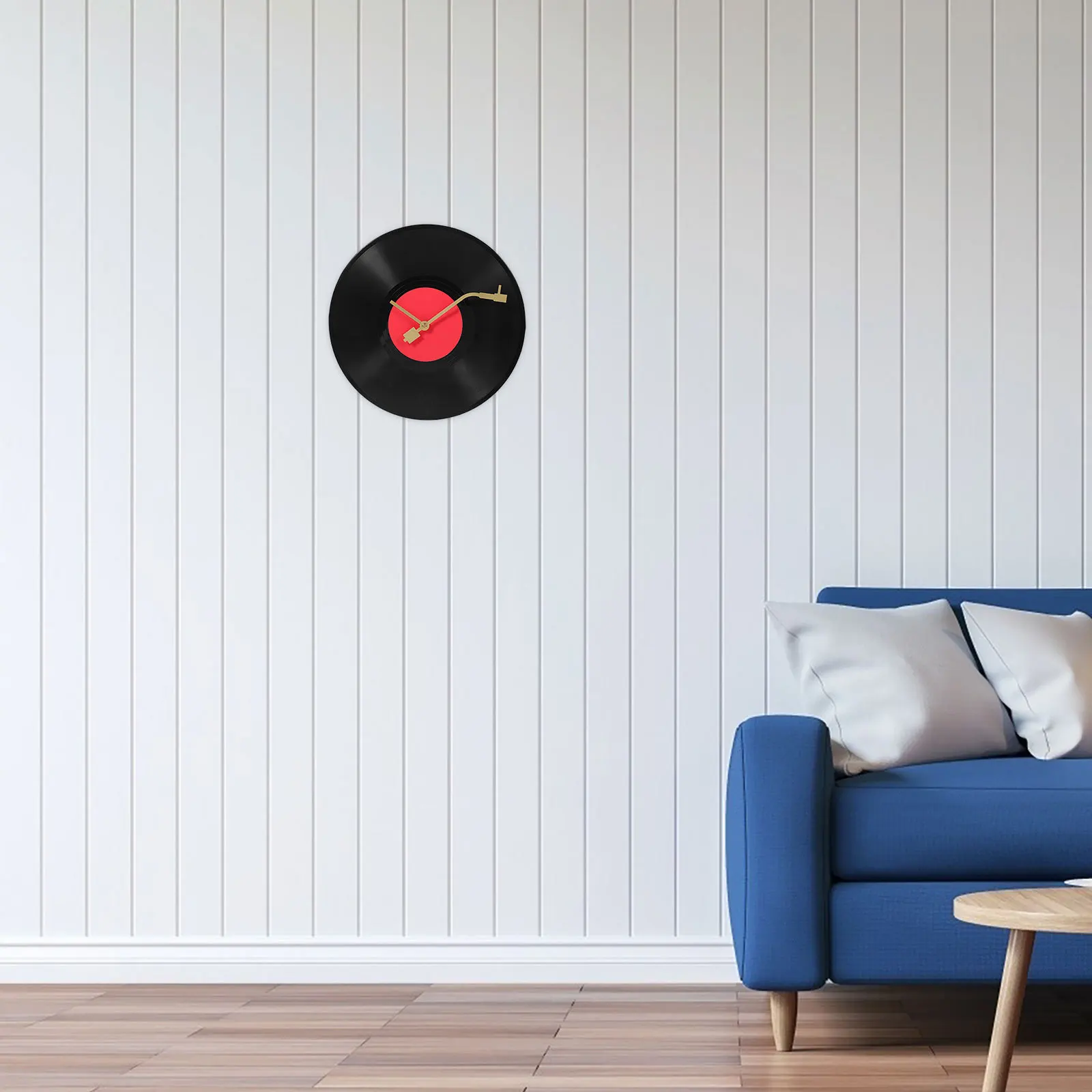 

1Set Round Vinyl Record Wall Clock Functional and Decorative for Living Room Bedroom Office Interior Wall Clock