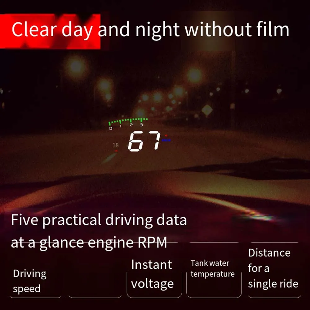 Head-up-Display multifunktion ale Windschutz scheibe eobd obd2 Auto Hud Display Auto projektor Alarm
