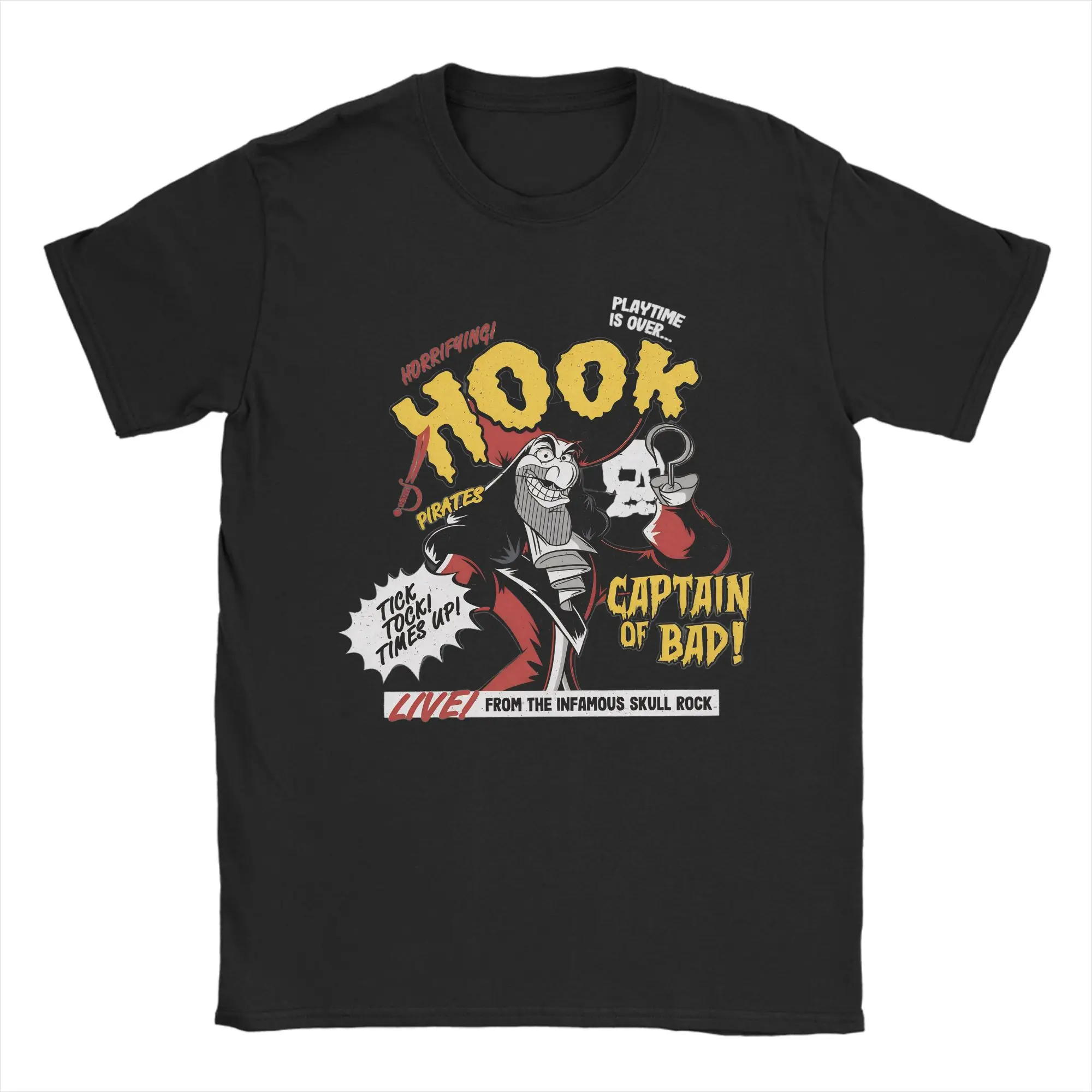 الرجال بيتر بان الكابتن هوك القراصنة تي شيرت مرات يصل 100% ملابس علوية من القطن الفكاهة قصيرة الأكمام الجولة الرقبة تيز تي شيرت مطبوع #1