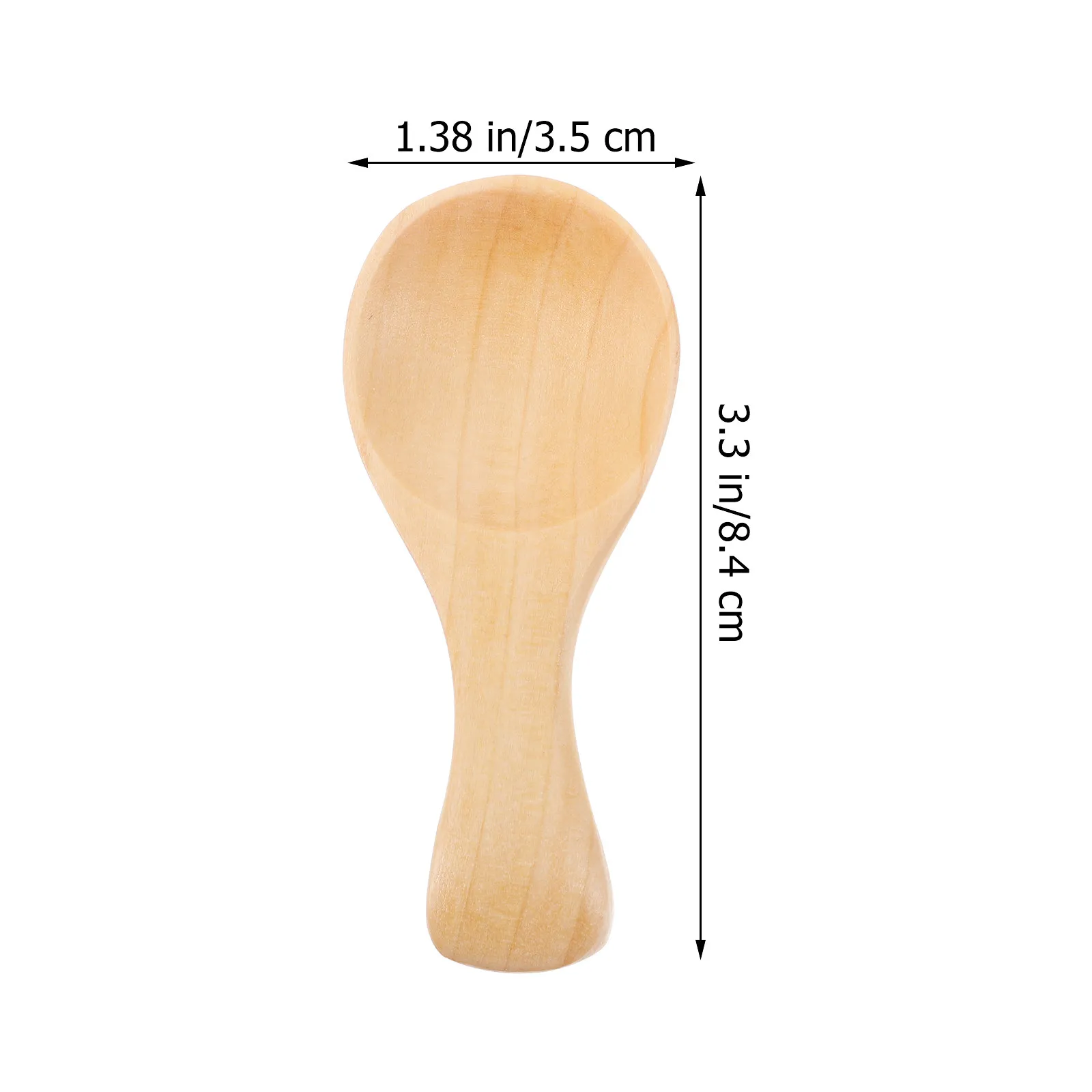 Milk Powder Wooden Spoon Short Handle Size Reusable Salt Sugar Mini Scoop Tea Ice Cream Scoop Kitchen Condiment Spoon