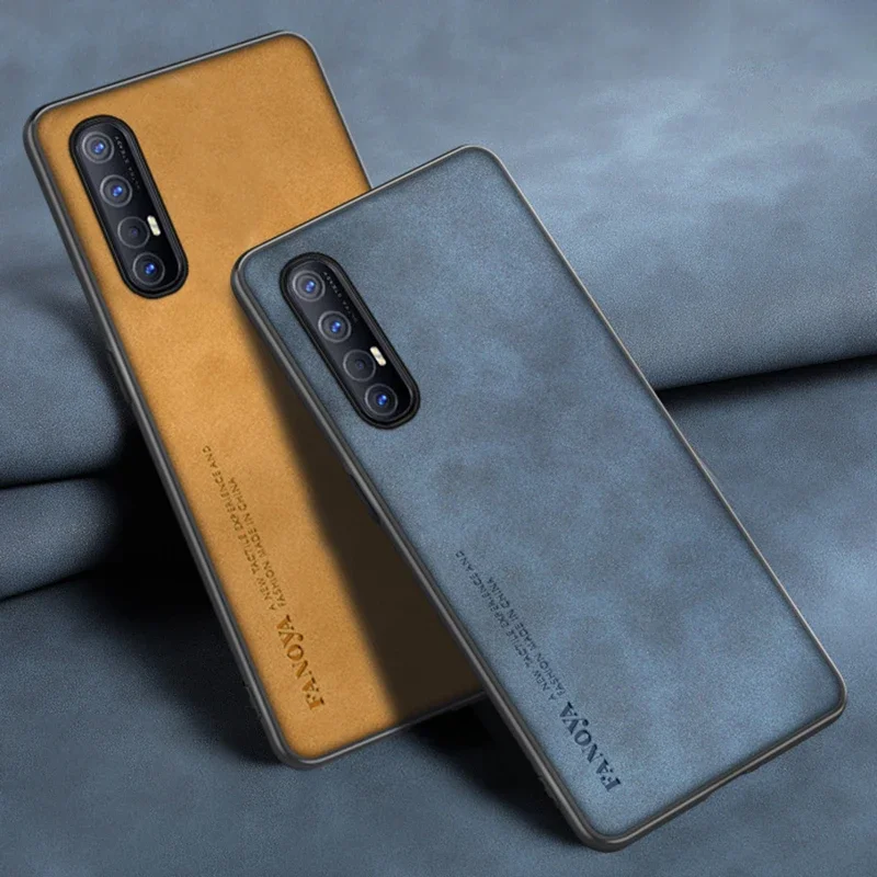 

Роскошный чехол из искусственной кожи для OPPO Reno 3 4 Pro Чехол Reno3 Reno4, матовый Силиконовый чехол для телефона, телефон для OPPO Find X2 Pro X3 Lite X2 Neo