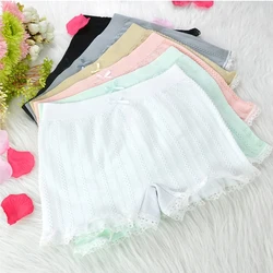 JIAYAN Women Safety Short Pants Sexy Lace Seamless Underwear Breathable Panties Summer Slim High Waist Boxer Solid Color